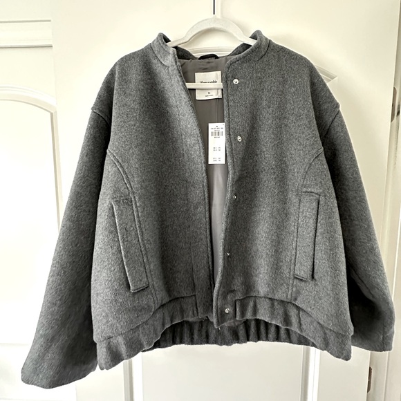 NWT Abercrombie & Fitch Heather Gray Jacket - Picture 1 of 8